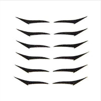 HKM-195475 Reusable Eyeliner Stickers for Effortless Big Eye Makeup - 6 Pairs, 12 Total Stickers in OPP Bag