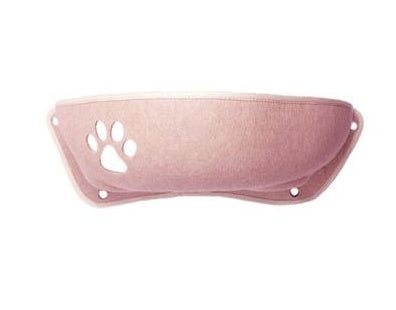 HKM-1955645 Crescent-Shaped Cat Litter Box with Suction Cup and Velvet Pad - Multiple Colors Available