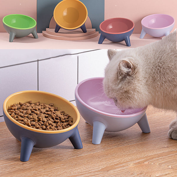 HKM-1955773 Pet Feeding Bowl with Stand for Cats and Dogs, Nordic Design, Food-Grade Material, Large Capacity, Tilted for Comfort