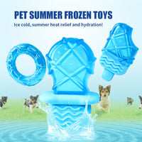 HKM-1957053 Cooling Dog Teething Popsicle Sticks - Ice Water-Filled Toy Set for Summer Relief