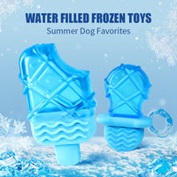 HKM-1957053 Cooling Dog Teething Popsicle Sticks - Ice Water-Filled Toy Set for Summer Relief
