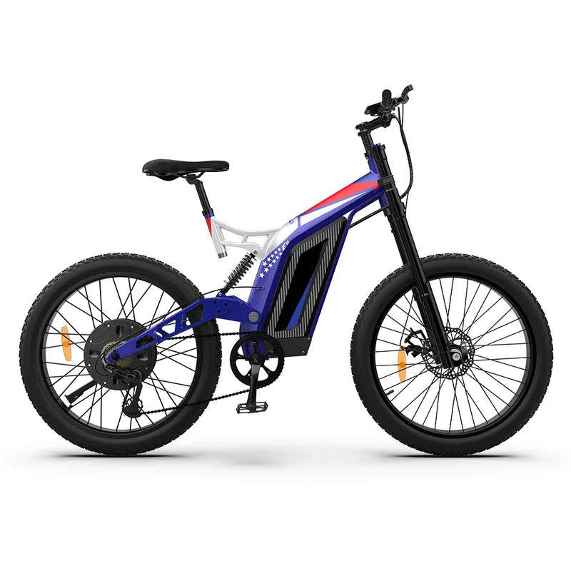 HKM-195731 48V 20Ah Electric Bike with 7-Speed Gears, Hydraulic Brakes, and 26" Aluminum Alloy Frame