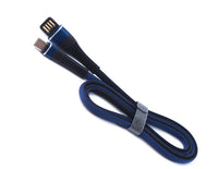 HKM-195795 Long-Lasting Anti-Break Denim Braided Data Cable - 1m with 8PIN, Micro USB, TYPE-C Connectors