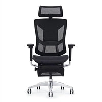 HKM-195859 Ergonomic Swivel Office Chair with Adjustable Headrest, Lumbar Support, and Footrest