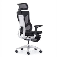 HKM-195859 Ergonomic Swivel Office Chair with Adjustable Headrest, Lumbar Support, and Footrest