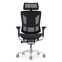 HKM-195859 Ergonomic Swivel Office Chair with Adjustable Headrest, Lumbar Support, and Footrest