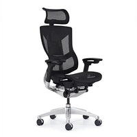 HKM-195859 Ergonomic Swivel Office Chair with Adjustable Headrest, Lumbar Support, and Footrest