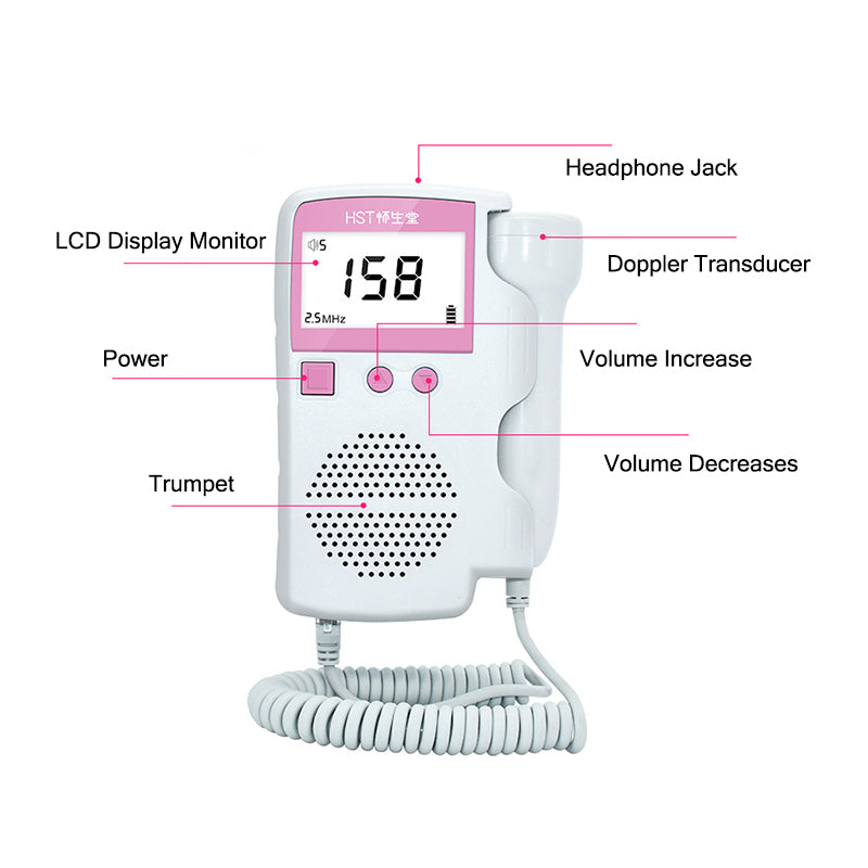 HKM-195923 Fetal Heart Rate Monitor for Expecting Mothers - Doppler Device for Prenatal Care