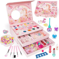 HKM-195923 Kids Washable Makeup Set for Pretend Play - Includes Realistic Cosmetics for Ages 2-13
