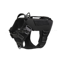 HKM-1959741 Tactical Dog Chest Strap with Accessory Options in Black and Mud Colors