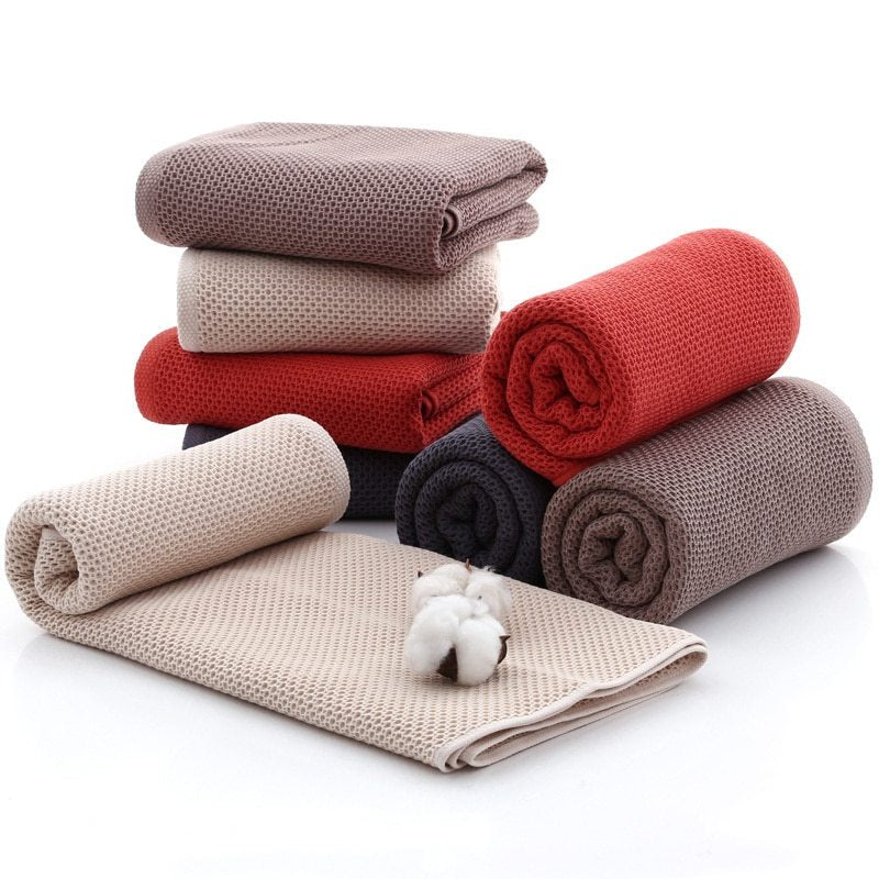 HKM-195987 100% Cotton Honeycomb Face Towel - Soft and Absorbent, Available in Multiple Colors