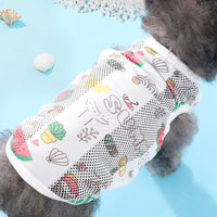 HKM-1960125 Ice Cream Net Vest for Maltese Puppies - Sizes XS to XL, Casual Pet Clothing