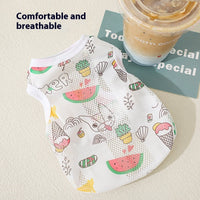 HKM-1960125 Ice Cream Net Vest for Maltese Puppies - Sizes XS to XL, Casual Pet Clothing