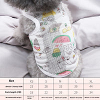 HKM-1960125 Ice Cream Net Vest for Maltese Puppies - Sizes XS to XL, Casual Pet Clothing