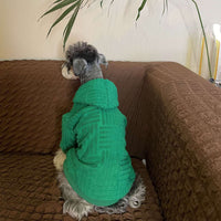 HKM-1961149 Shiba Inu Hooded Sweater for Pets - Cozy Green Apparel in Multiple Sizes