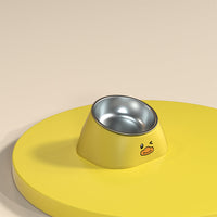 HKM-1962813 Tilted Stainless Steel Pet Bowl for Cats and Dogs - Durable and Fall-Resistant Design
