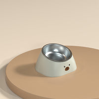 HKM-1962813 Tilted Stainless Steel Pet Bowl for Cats and Dogs - Durable and Fall-Resistant Design