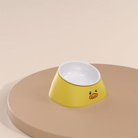 HKM-1962813 Tilted Stainless Steel Pet Bowl for Cats and Dogs - Durable and Fall-Resistant Design