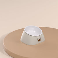 HKM-1962813 Tilted Stainless Steel Pet Bowl for Cats and Dogs - Durable and Fall-Resistant Design