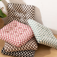 HKM-196307 Cozy Autumn and Winter Corduroy High Elastic Pearl Cotton Cushion - Various Grid Colors Available