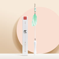 HKM-1966141 Telescopic Cat Toy Laser Stick with Feathers in 3 Vibrant Styles