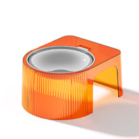 HKM-1967293 Geometric Stainless Steel Cat Bowl with Bracket - Multi-Color Options