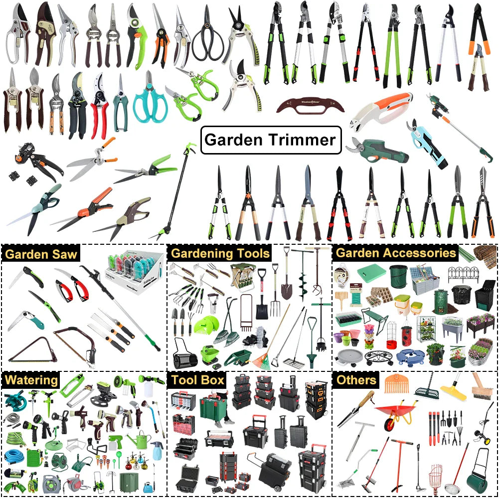 HKM-196755 Heavy Duty Pruning Shear Set for Trees and Shrubs - Includes Lopper and Scissors for Yard and Garden Care