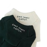 HKM-1967677 Simple Cotton T-Shirt for Pets in Dark Green and Beige, Available in Multiple Sizes
