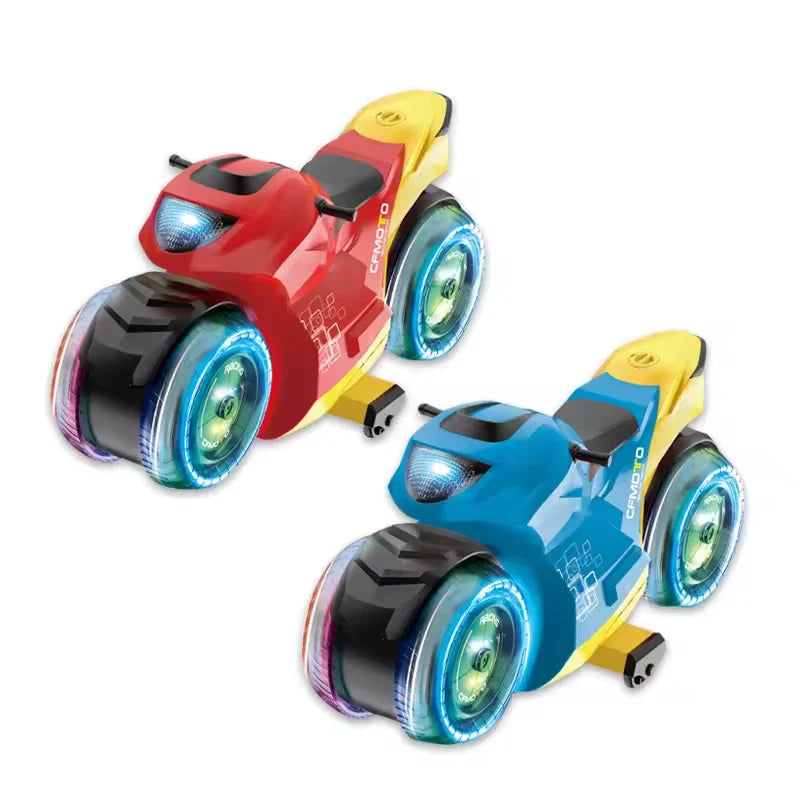 HKM-196819 Remote Control Stunt Motorcycle with Lights and Music, Gesture Sensing, 1/16 Scale, Indoor/Outdoor Fun