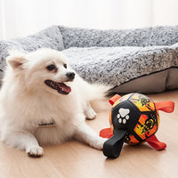 HKM-1968573 Interactive Dog Soccer Ball Toy with Straps - Perfect for Tug of War, Water Play, and Holiday Gifts