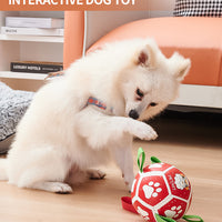 HKM-1968573 Interactive Dog Soccer Ball Toy with Straps - Perfect for Tug of War, Water Play, and Holiday Gifts