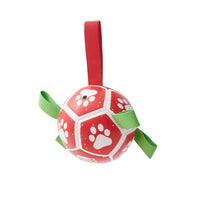 HKM-1968573 Interactive Dog Soccer Ball Toy with Straps - Perfect for Tug of War, Water Play, and Holiday Gifts