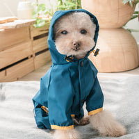 HKM-1968701 Cozy Waterproof Poncho for Dogs - Available in Ginger Yellow, Sea Blue, and Pink