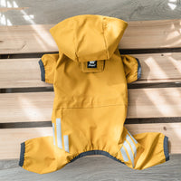 HKM-1968701 Cozy Waterproof Poncho for Dogs - Available in Ginger Yellow, Sea Blue, and Pink