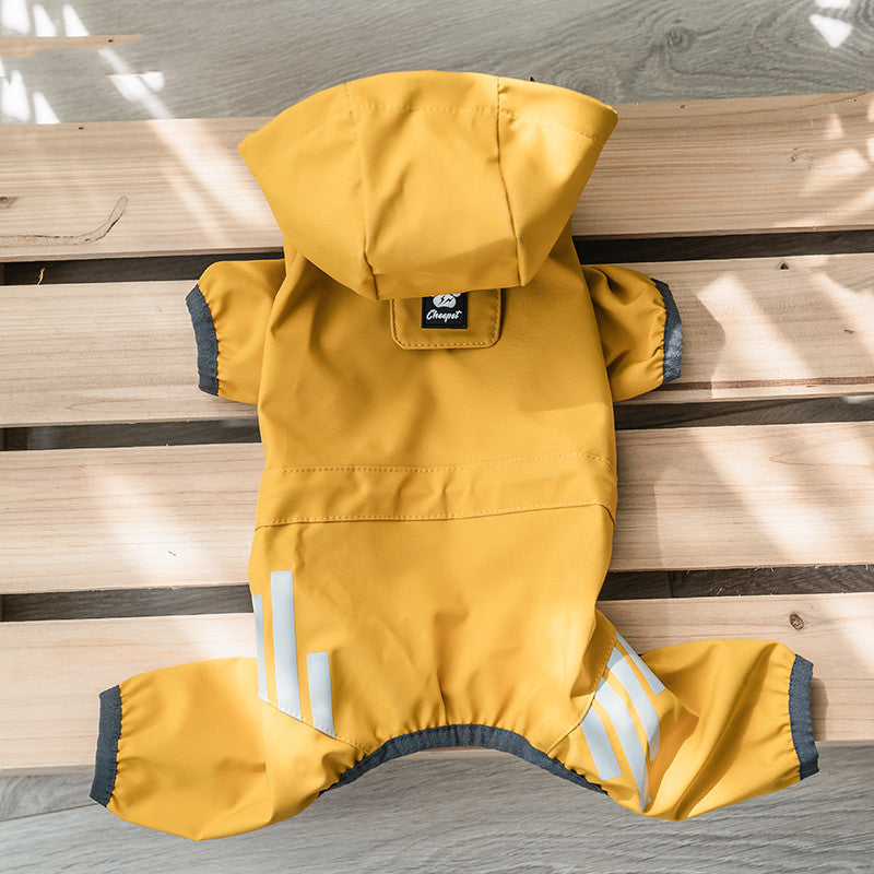 HKM-1968701 Cozy Waterproof Poncho for Dogs - Available in Ginger Yellow, Sea Blue, and Pink