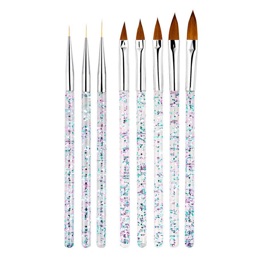 HKM-196883 Double-Headed Drill Pen Set with Pull Line and Silicone Tips – Complete Nail Tool Kit