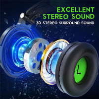 HKM-196883 Over-Ear Wired Gaming Headphones with Microphone and 50mm Drivers
