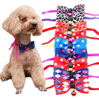 HKM-1969085 Adjustable Polyester Dog and Cat Bow Tie with Copper Bell