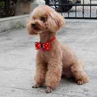 HKM-1969085 Adjustable Polyester Dog and Cat Bow Tie with Copper Bell