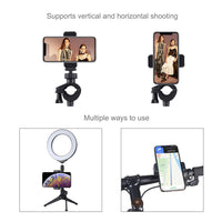 HKM-196947 Mobile Phone Live Support Ring Light with Adjustable Holder in Black