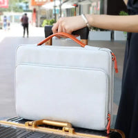 HKM-196947 Waterproof Oxford Luxury Laptop Briefcase for 13 to 15.6 Inch Devices - Versatile Business Tote for Men and Women