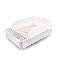HKM-197075 Semi-Enclosed Cat Litter Box with Easy Access Door and Privacy Design