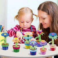 HKM-197139 DIY Floral Building Block Toy for Kids - Educational Plastic Assembly Puzzle for Ages 6+