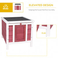 HKM-1972541 Outdoor Animal Shelter with Openable Waterproof Roof for Small Pets