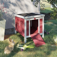 HKM-1972541 Outdoor Animal Shelter with Openable Waterproof Roof for Small Pets