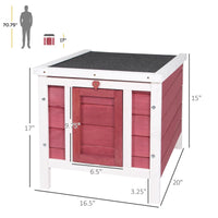HKM-1972541 Outdoor Animal Shelter with Openable Waterproof Roof for Small Pets