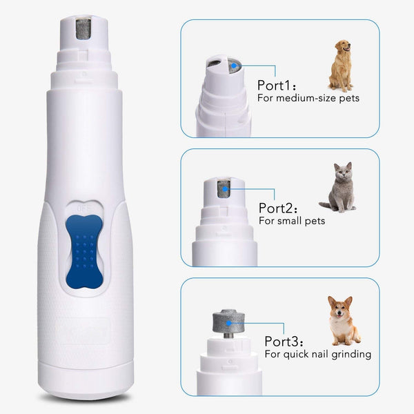 HKM-1972669 Electric Automatic Nail Polisher for Pets - ABS Material, White, Compact Design