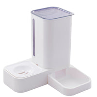 HKM-1973053 Automatic Pet Water Dispenser with Double Plastic Bowls - Grey, Blue, Purple - 32x31x32cm