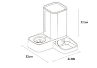 HKM-1973053 Automatic Pet Water Dispenser with Double Plastic Bowls - Grey, Blue, Purple - 32x31x32cm