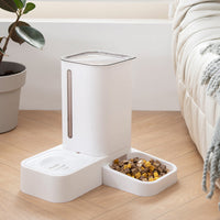 HKM-1973053 Automatic Pet Water Dispenser with Double Plastic Bowls - Grey, Blue, Purple - 32x31x32cm